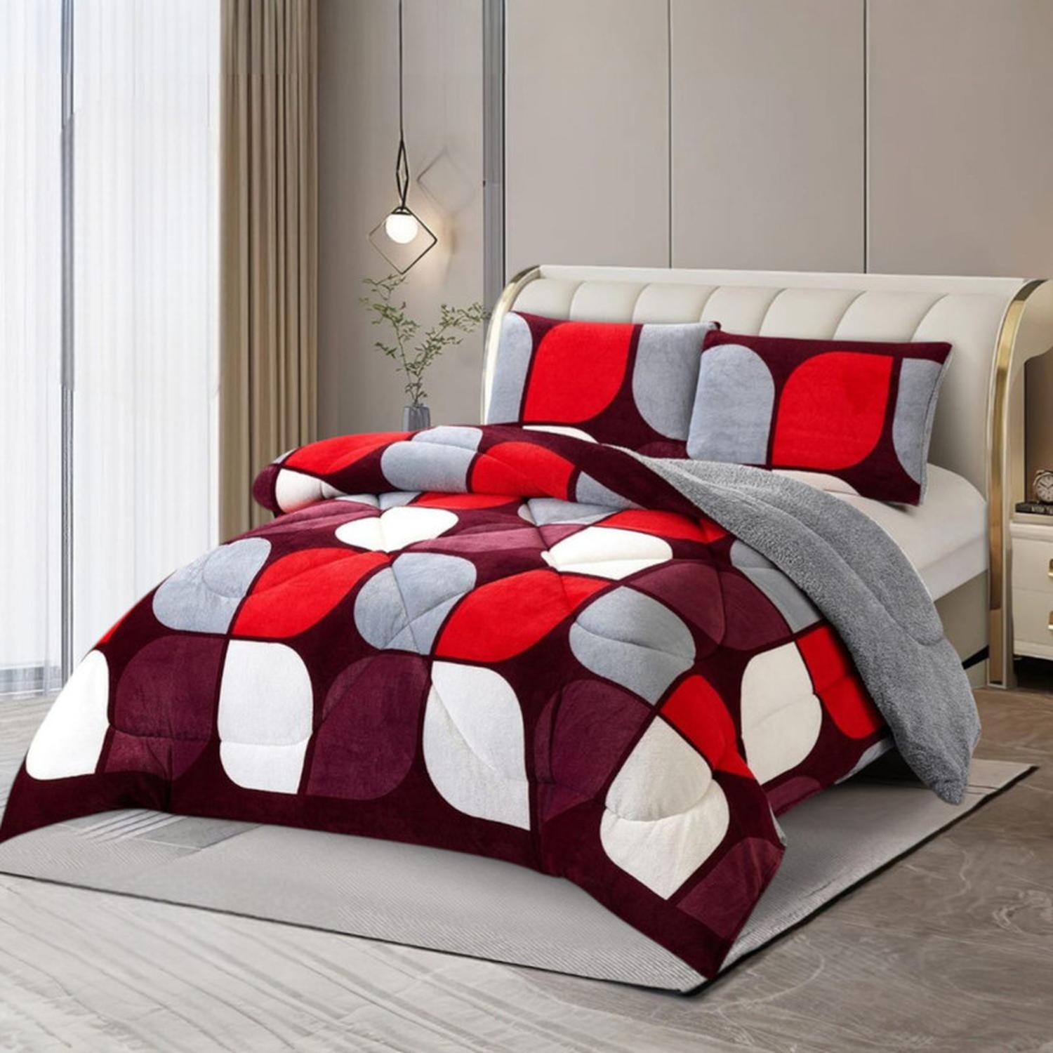 PLUMON PLUSH LISO CON CHIPORRO 2 PLAZAS + 2 FUNDAS ALMOHADA TAMAÑO 2 PLAZAS DISEÑO TF 9 - 1