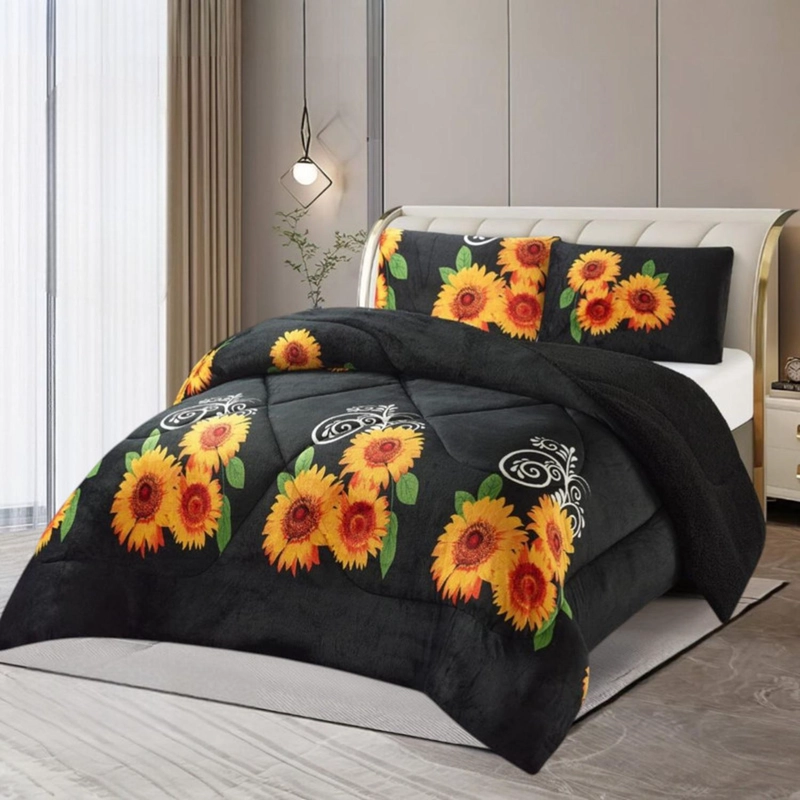 PLUMON PLUSH LISO CON CHIPORRO 2 PLAZAS + 2 FUNDAS ALMOHADA TAMAÑO 2 PLAZAS DISEÑO RS 1 - 1