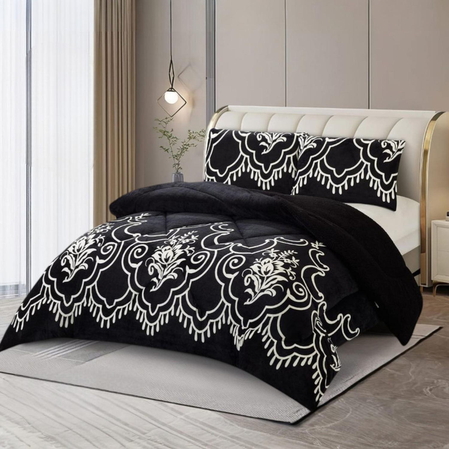 PLUMON PLUSH LISO CON CHIPORRO 2 PLAZAS + 2 FUNDAS ALMOHADA TAMAÑO 2 PLAZAS DISEÑO TF 11 - 1