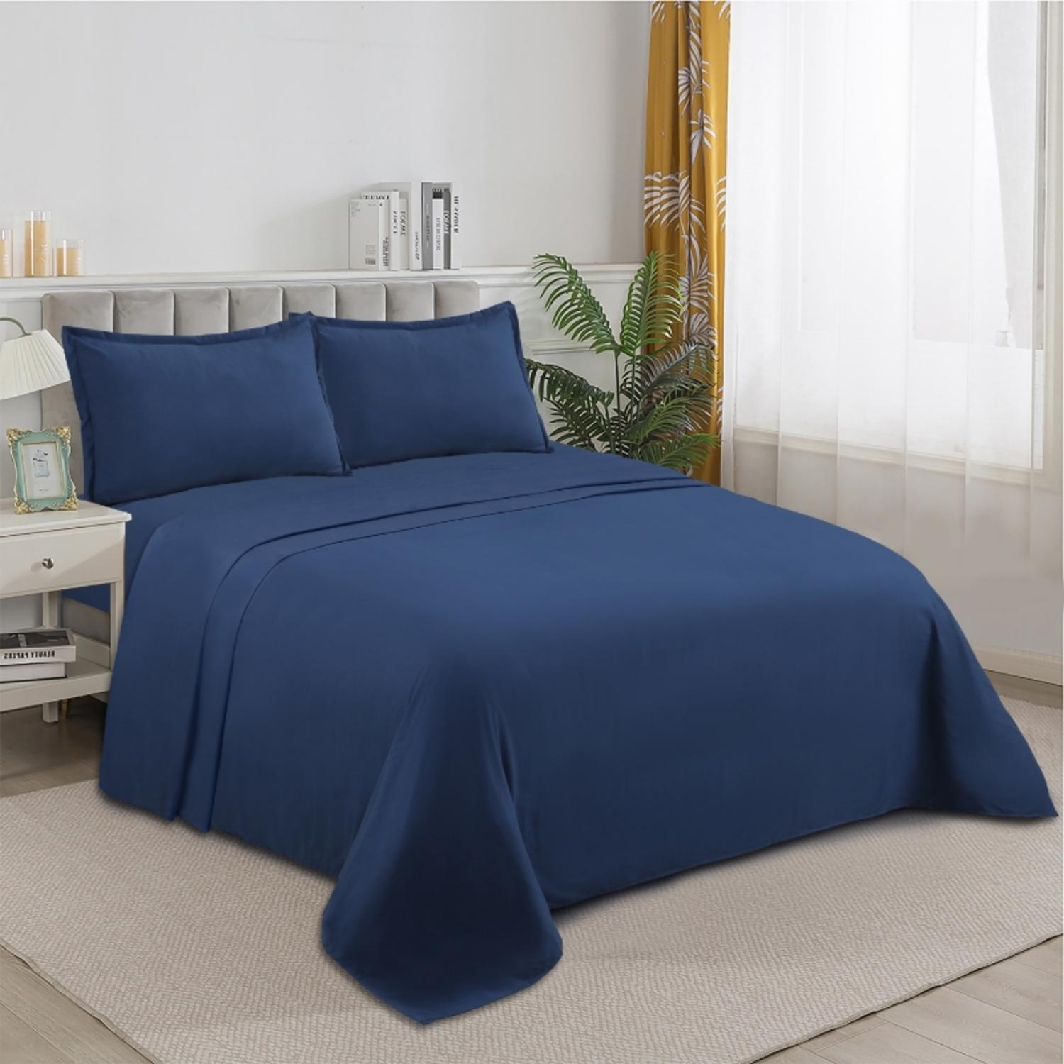 SET DE SABANAS 144 HILOS DE 2 PLAZAS MAS 2 FUNDAS ALMOHADA TAMAÑO 2 PLAZAS - 1