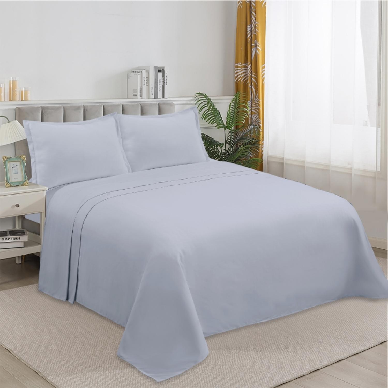 SET DE SABANAS 144 HILOS DE 2 PLAZAS MAS 2 FUNDAS ALMOHADA TAMAÑO 2 PLAZAS - 1