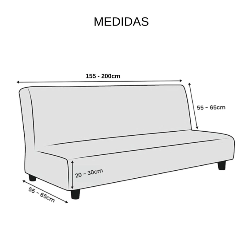 FUNDAS CUBRE FUTON CUADRILLE ELASTICADA TELA TEXTURIZADA COLOR CAFE OSCURO - 5