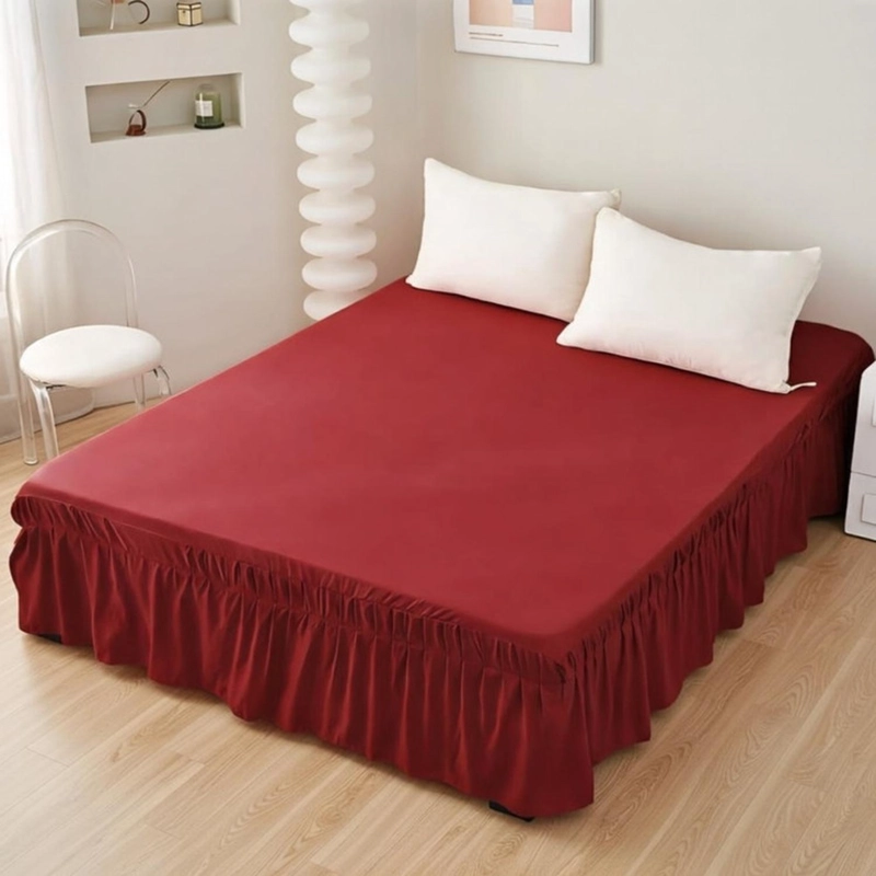 FALDON PARA CAMA KING ELASTICADOS UNICOLOR POLIE STER TAMAÑO KING - 1