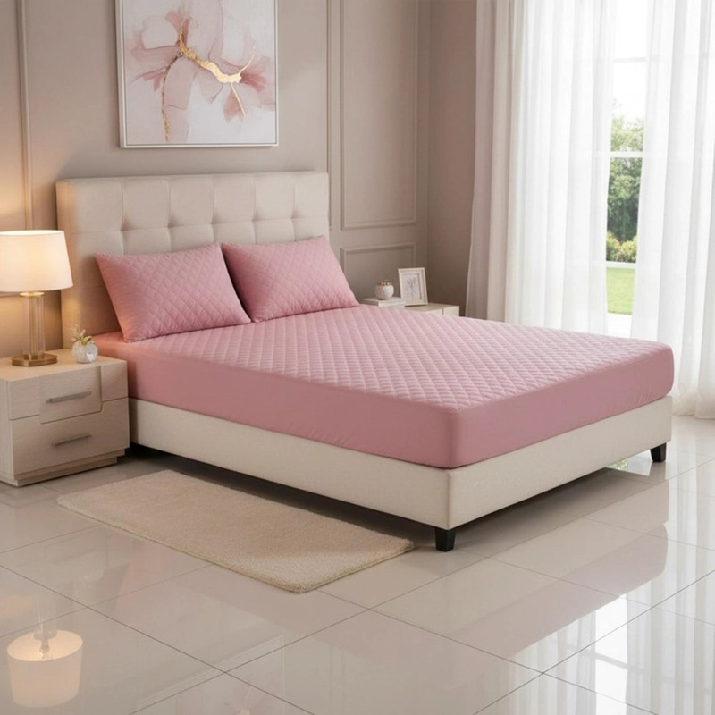 CUBRE COLCHON PROTECTOR DE 2 PLAZAS + 2 FUNDAS DE ALMOHADA TAMAÑO 2 PLAZAS - 1