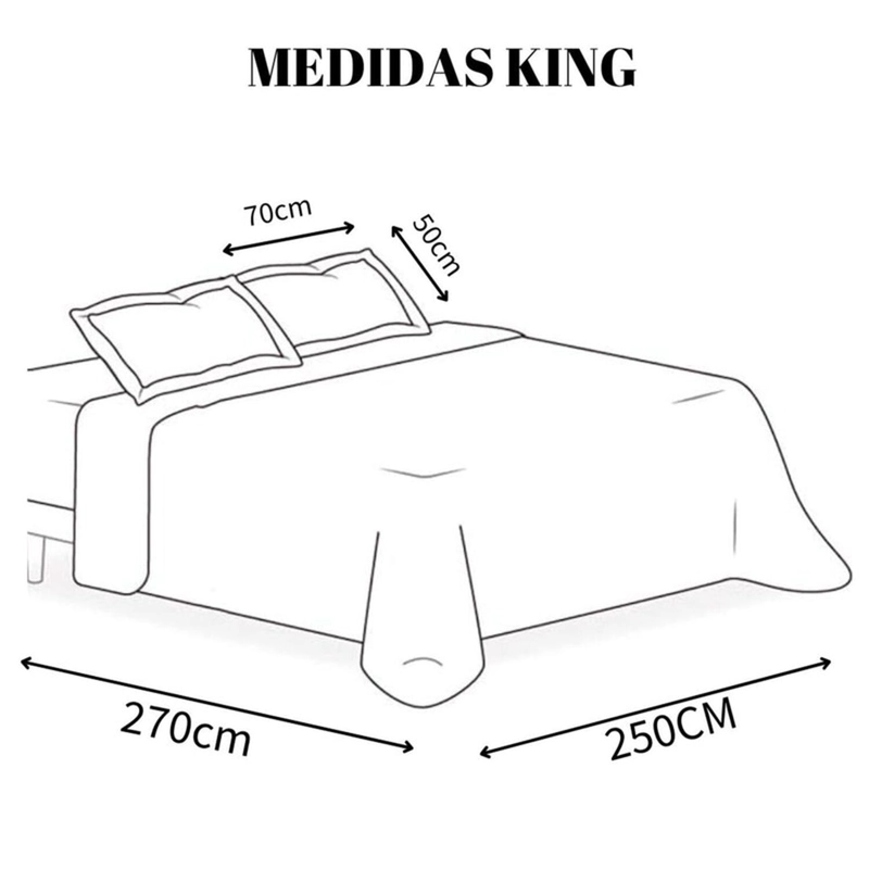 COBERTOR KING EN ALGODON DE VERANO CON POMPONES + 2 FUNDAS TAMAÑO KING LISA - 2