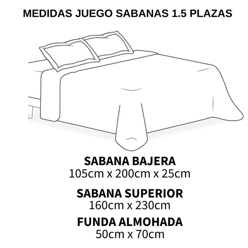 JUEGO DE SABANAS TERMICAS POLAR MAS 1 FUNDA 1.5 PLAZA NEGRO - 2