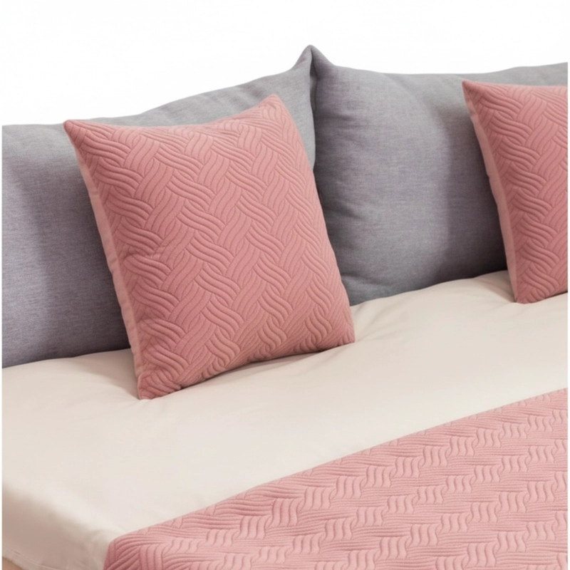 JUEGO DE PIECERA DE TERCIOPELO PLUSH MEDIDA 70X210CM PIE DE CAMA MENTA - 7