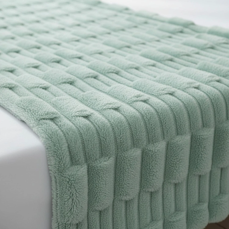 JUEGO DE PIECERA TEXTURIZADA MEDIDA 70X210CM PIE DE CAMA GRIS - 5