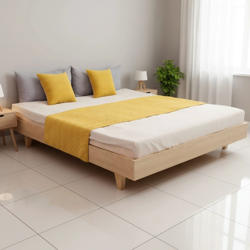 JUEGO DE PIECERA DE TERCIOPELO PLUSH MEDIDA 70X210CM PIE DE CAMA AMARILLO - 1