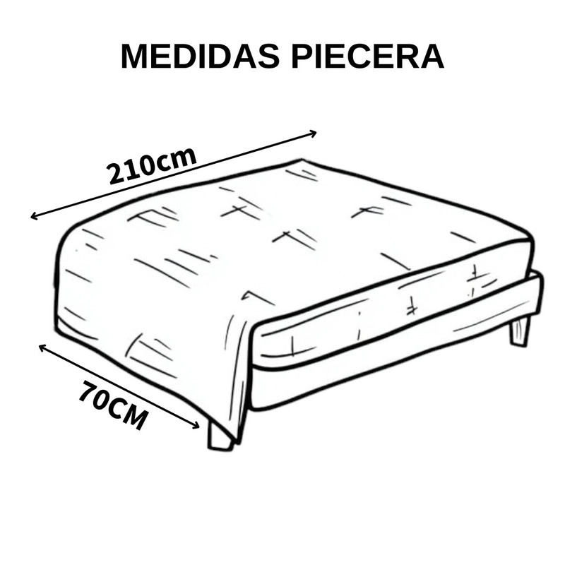 JUEGO DE PIECERA TEXTURIZADA MEDIDA 70X210CM PIE DE CAMA ROSADO - 2