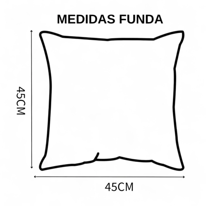 PACK DE 2 COJINES + 2 FUNDAS BORDADAS CON CIERRE OCULTO MEDIDA 45X45CM - 3