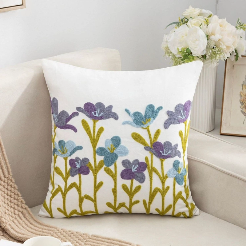 PACK DE 2 COJINES + 2 FUNDAS BORDADAS CON CIERRE OCULTO MEDIDA 45X45CM - 1