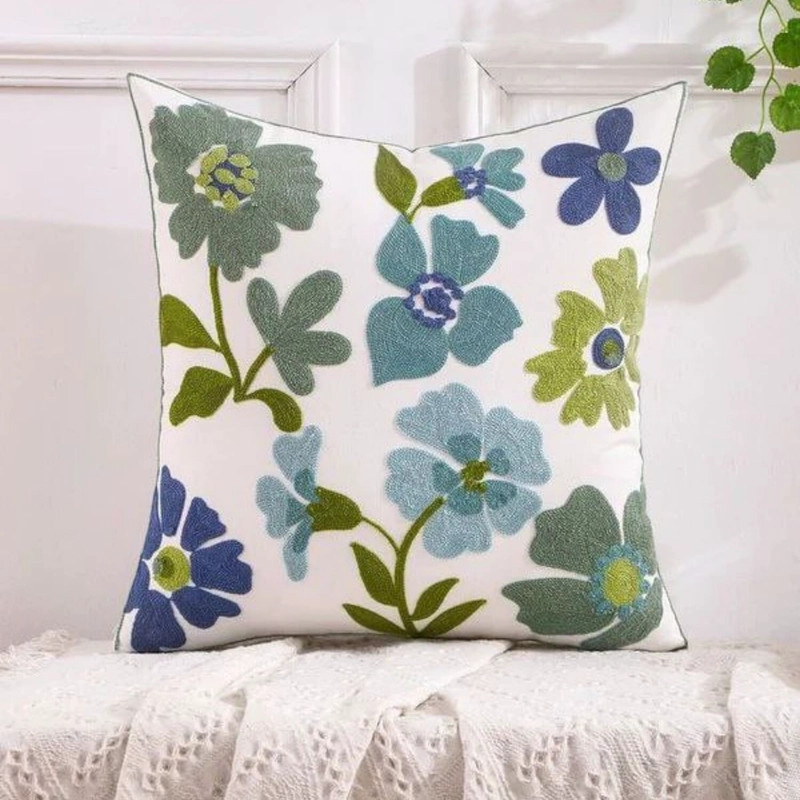 PACK DE 2 COJINES + 2 FUNDAS BORDADAS CON CIERRE OCULTO MEDIDA 45X45CM - 1