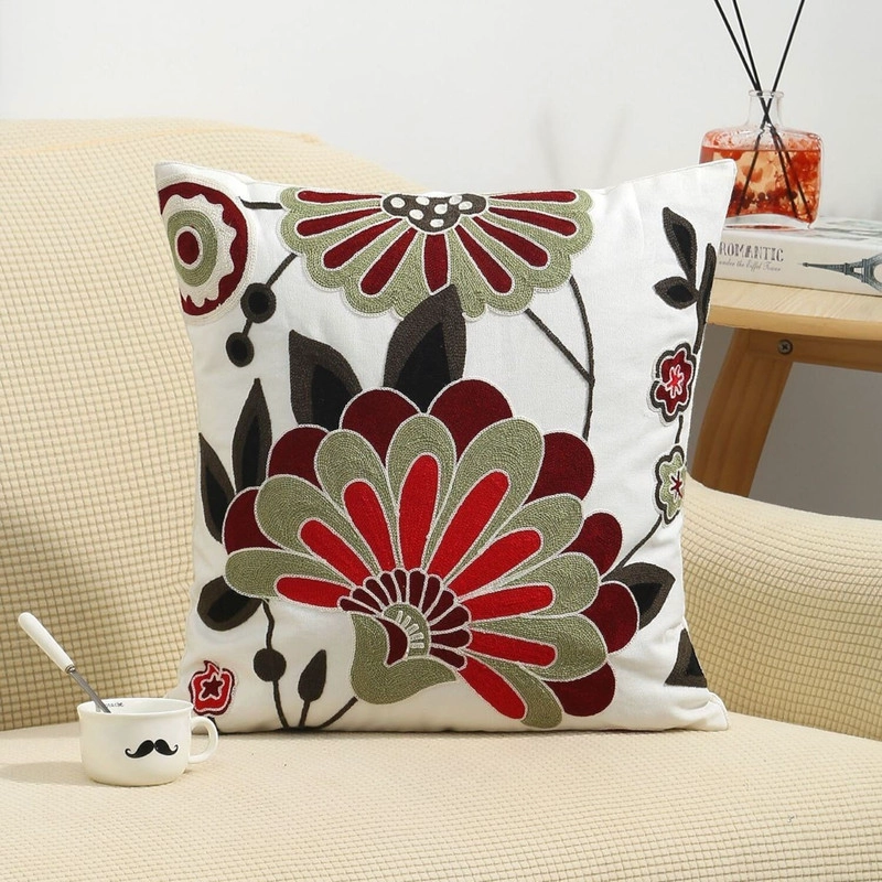 PACK DE 2 COJINES + 2 FUNDAS BORDADAS CON CIERRE OCULTO MEDIDA 45X45CM - 1