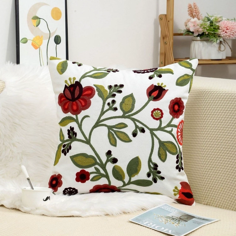 PACK DE 2 COJINES + 2 FUNDAS BORDADAS CON CIERRE OCULTO MEDIDA 45X45CM - 1