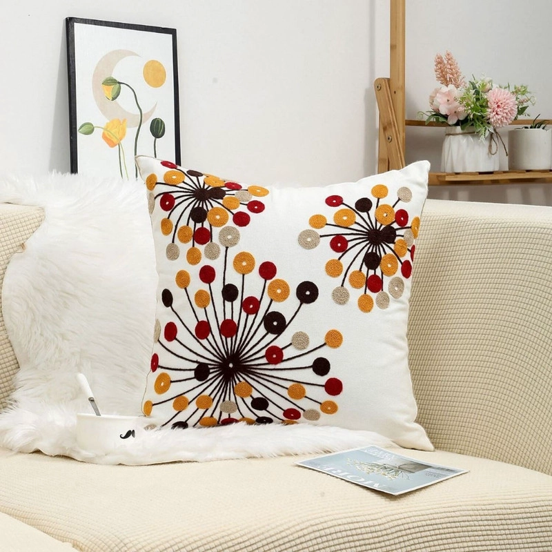 PACK DE 2 COJINES + 2 FUNDAS BORDADAS CON CIERRE OCULTO MEDIDA 45X45CM - 1