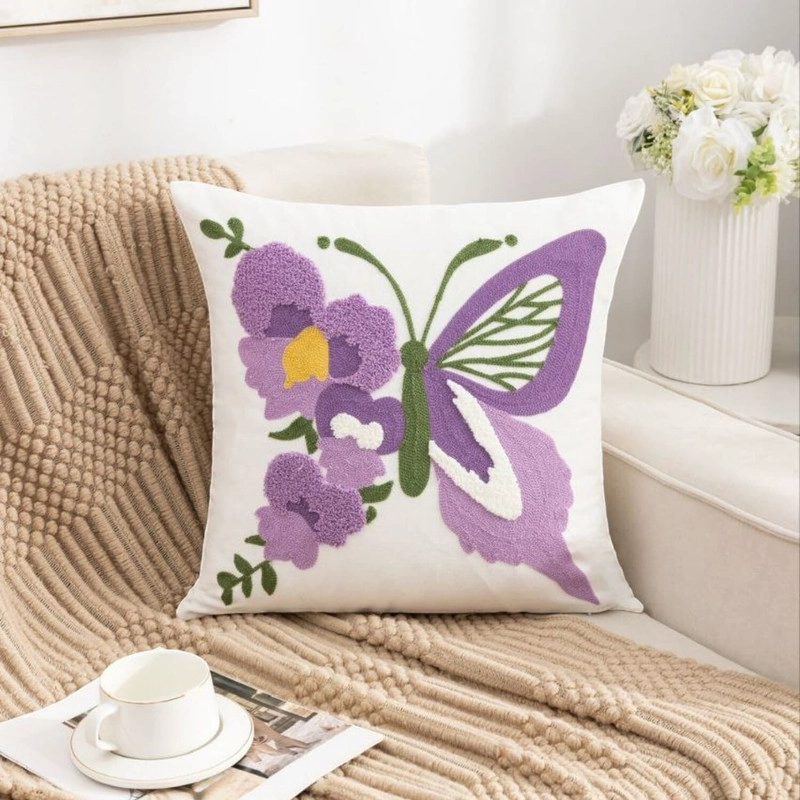 PACK DE 2 COJINES + 2 FUNDAS BORDADAS CON CIERRE OCULTO MEDIDA 45X45CM - 1