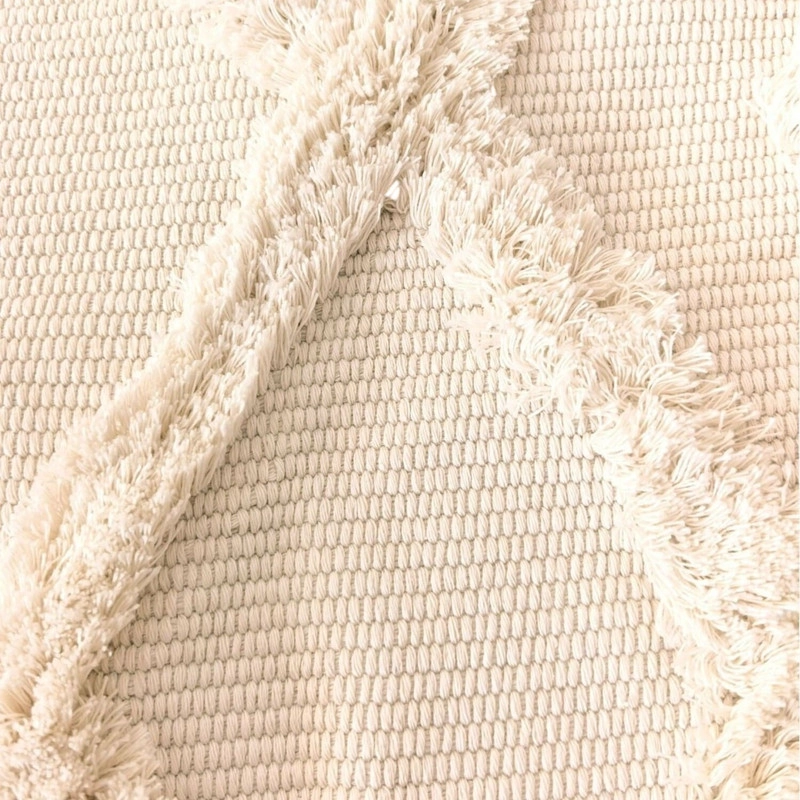 ALFMOBRA PASILLERA BAJA DE CAMA KILIM TEJIDA CON FLECOS BOHO ESTAMPADA 180X60CM - 4