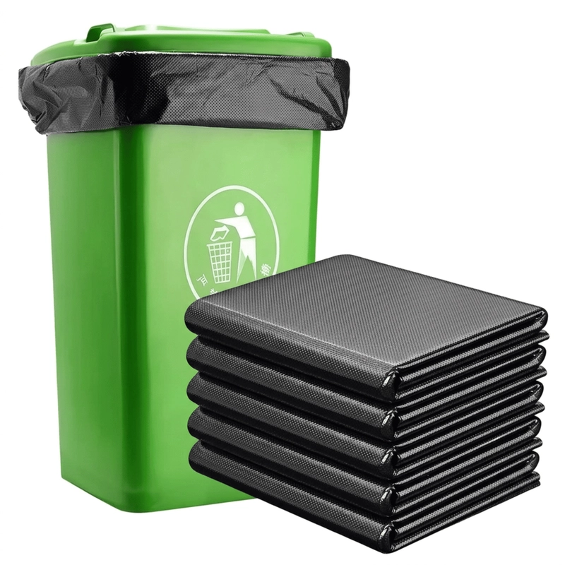 PACK 50 BOLSAS DE BASURA ASEO GRANDE 80X100CM COLOR NEGRO - 1