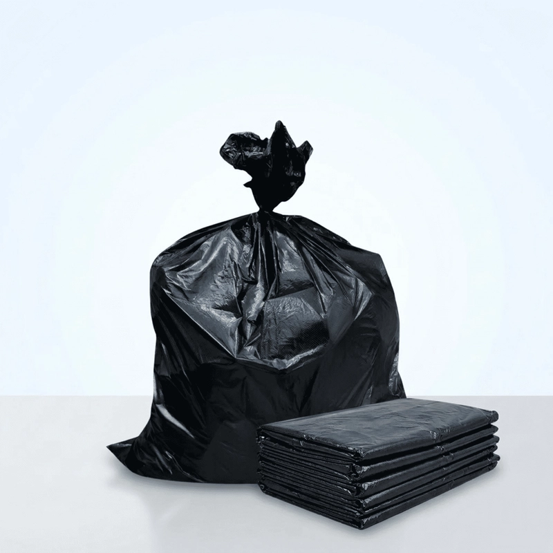PACK 50 BOLSAS DE BASURA ASEO GRANDE 80X100CM COLOR NEGRO - 4