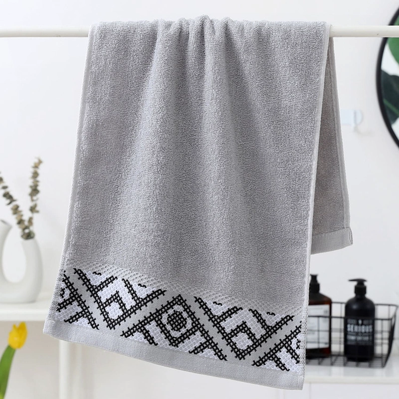 SET 3 TOALLAS DE BAÑO 100% ALGODON BORDADAS CUERPO Y MANOS GRIS - 2