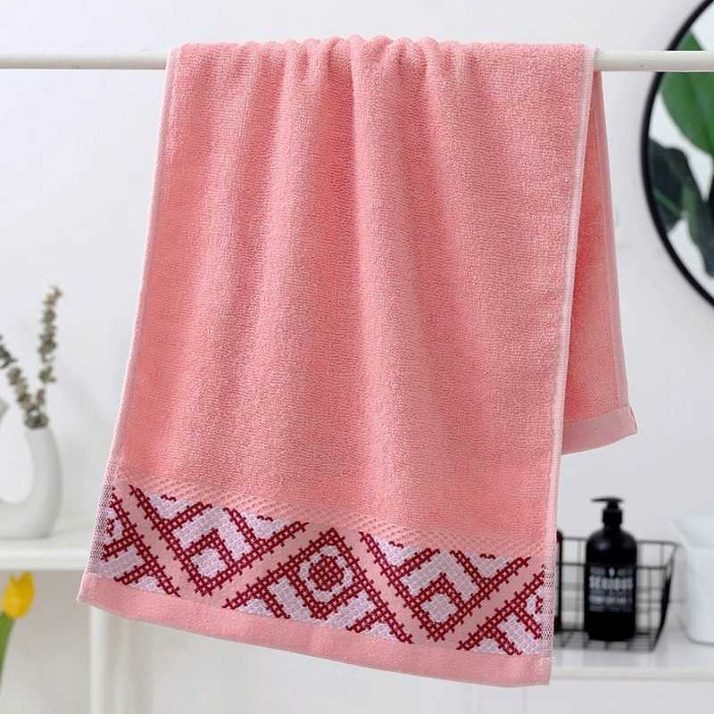 SET 3 TOALLAS DE BAÑO 100% ALGODON BORDADAS CUERPO Y MANOS ROSADO - 2