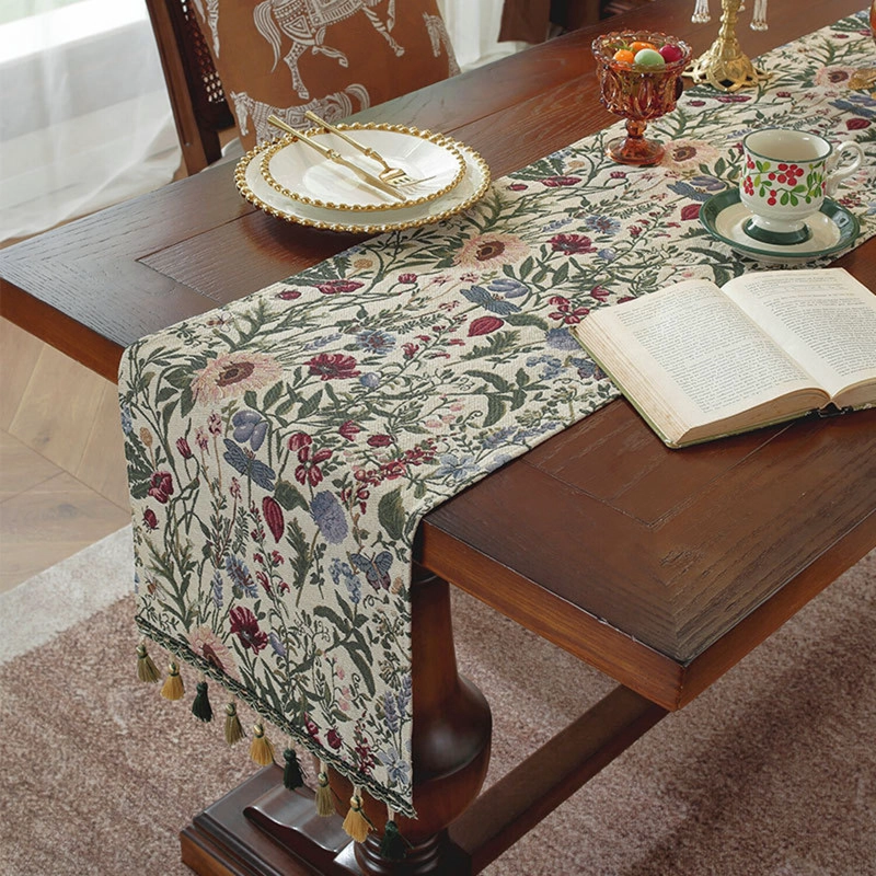 CAMINO DE MESA BOHEMIO CON FLECOS MEDIDA 30X180CM CORREDOR DE MESA - 1