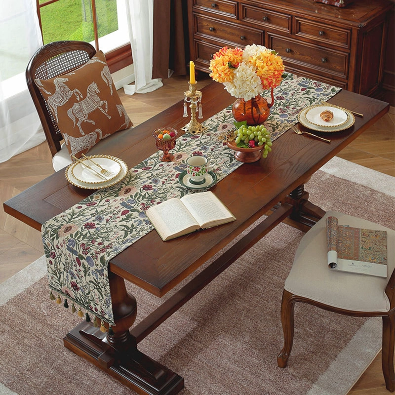 CAMINO DE MESA BOHEMIO CON FLECOS MEDIDA 30X180CM CORREDOR DE MESA - 5