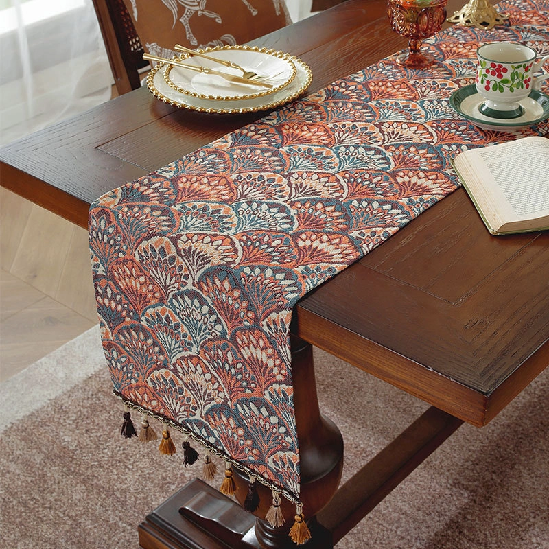 CAMINO DE MESA BOHEMIO CON FLECOS MEDIDA 30X180CM CORREDOR DE MESA - 5