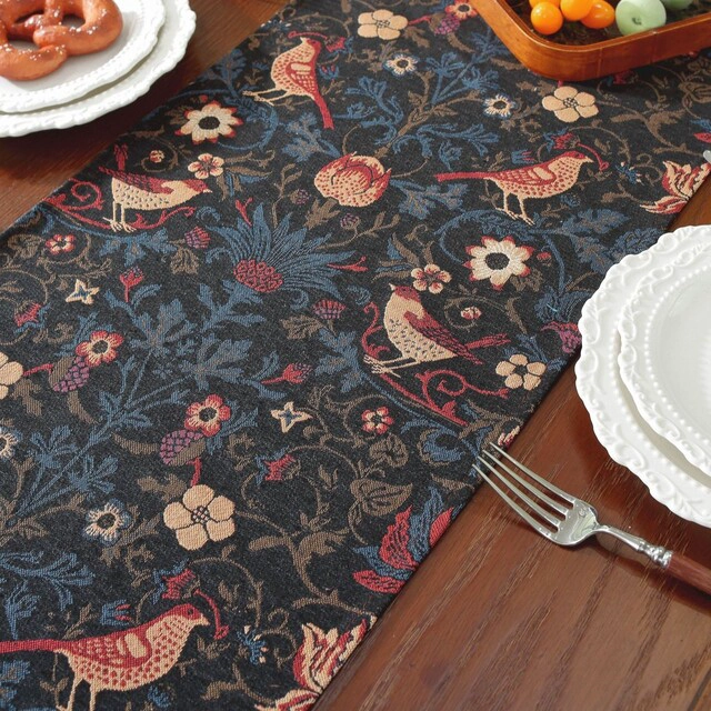 CAMINO DE MESA BOHEMIO CON FLECOS MEDIDA 30X180CM CORREDOR DE MESA - 5