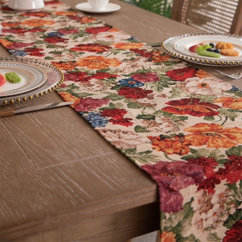CAMINO DE MESA BOHEMIO CON FLECOS MEDIDA 30X180CM CORREDOR DE MESA - 5