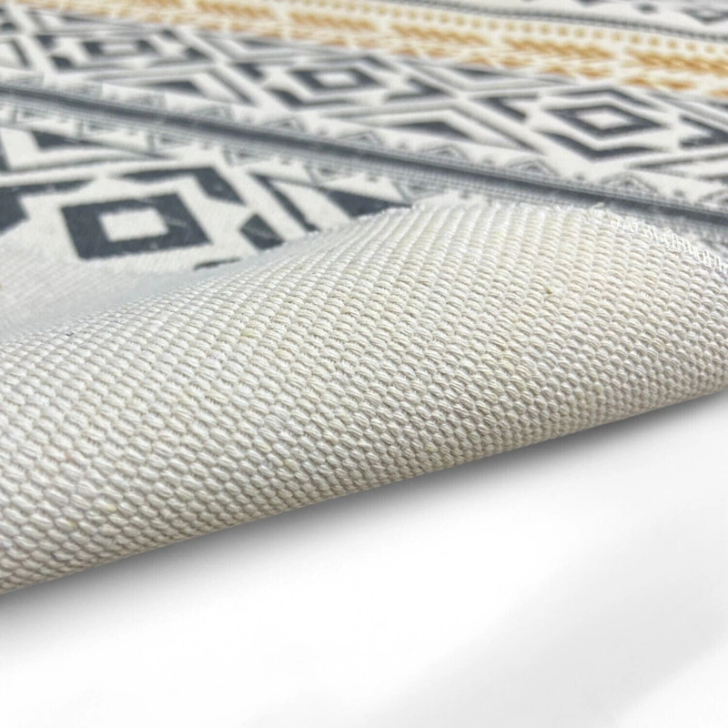BAJADA DE CAMA KILIM 60CM X 90CM TEJIDAS EN ALGODON CON FLECOS ESTAMPADA - 4