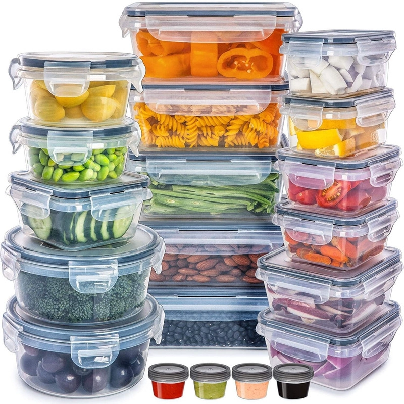 JUEGO DE 20 TAPPER HERMETICOS CON TAPA TRANSPARENTES - 1