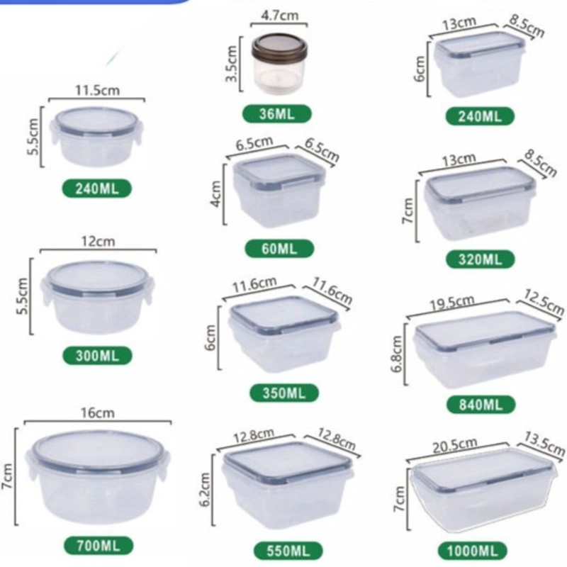 JUEGO DE 20 TAPPER HERMETICOS CON TAPA TRANSPARENTES - 8