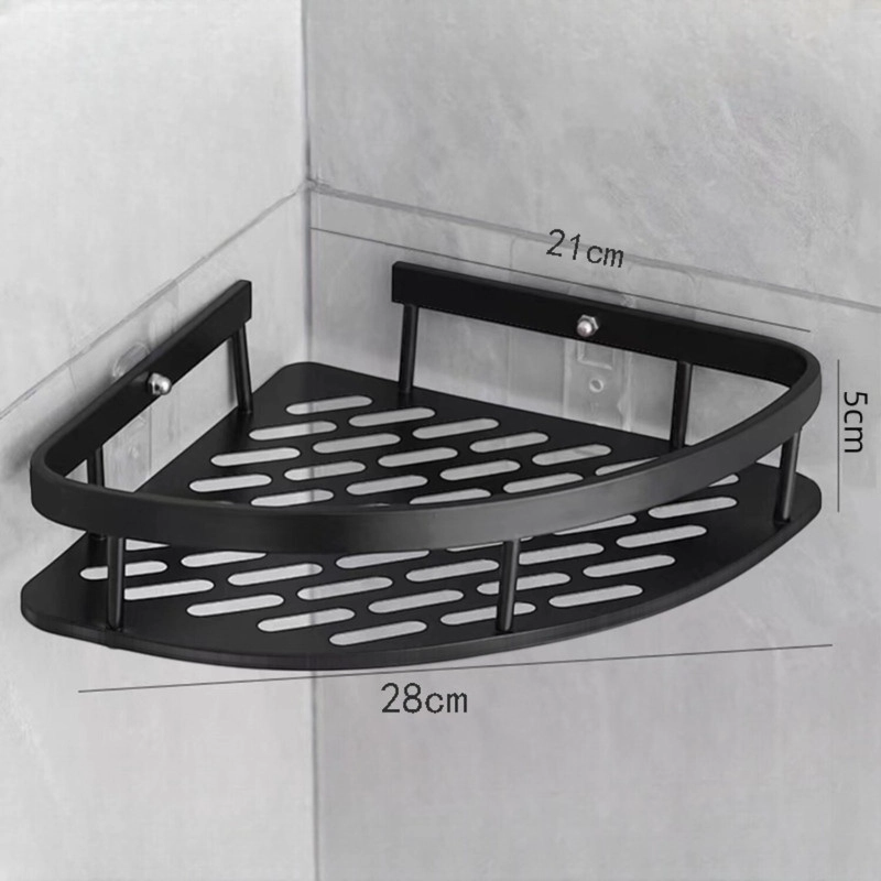 PACK 2 REPISAS ORGANIZADORAS PARA DUCHA ESQUINERO BAÑO NEGRO - 2