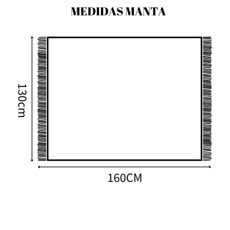 MANTA ESTILO NORDICA TEJIDA FRAZADA DECORATIVA 130X160CM COLOR CREMA - 2