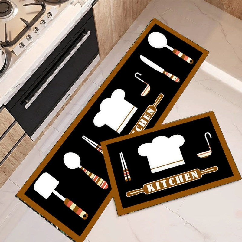 SET 2 ALFOMBRA DE GOMA PARA COCINA PISO ENTRADA ANTIDESLIZANTE - 1