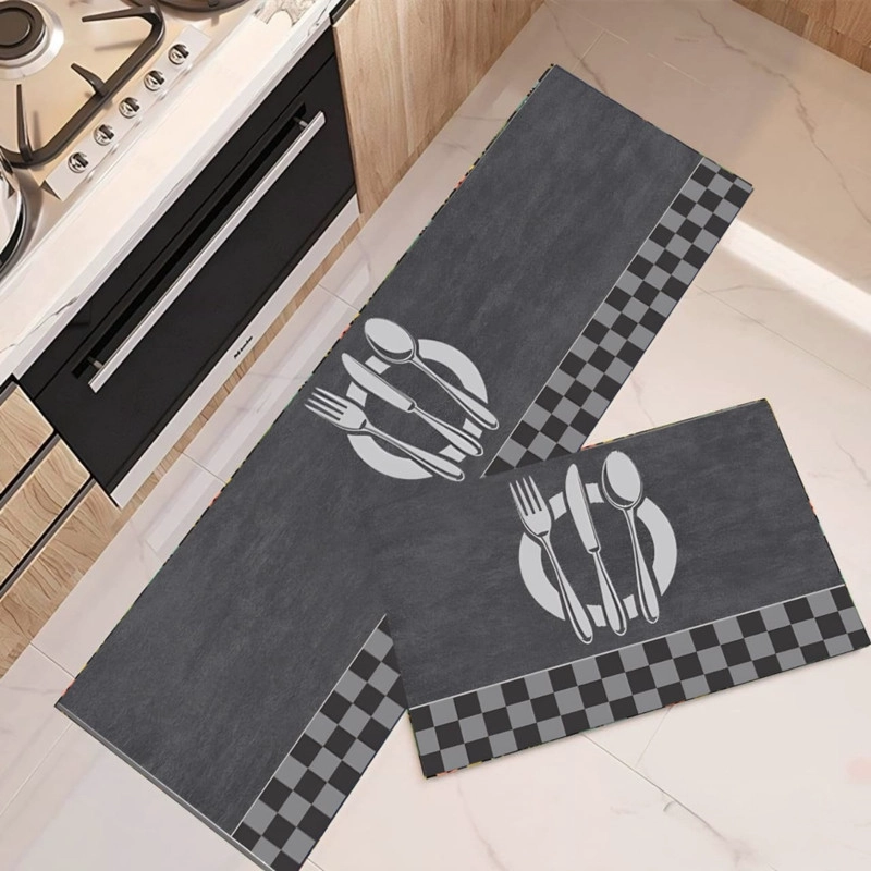 SET 2 ALFOMBRA DE GOMA PARA COCINA PISO ENTRADA ANTIDESLIZANTE - 1