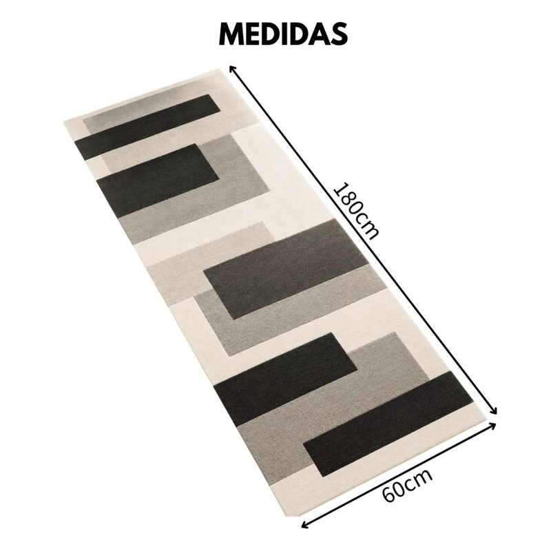 ALFOMBRA PASILLERA 60X180CM 3D BAJADA DE CAMA ESTAMPADO CON ANTIDESLIZANTE - 7