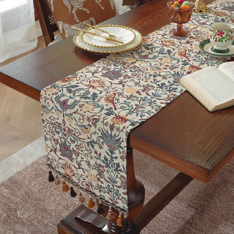 CAMINO DE MESA BOHEMIO CON FLECOS MEDIDA 30X180CM CORREDOR DE MESA - 4