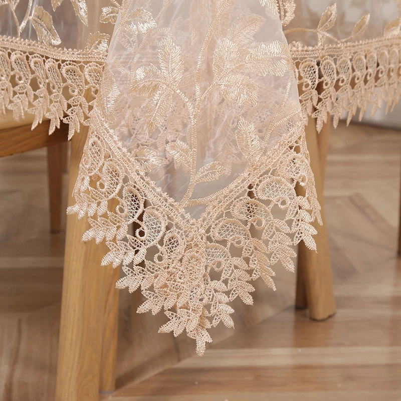 MANTEL DE MESA RECTANGULAR 140X200CM ESTILO BOHEMIO CON ENCAJE - 2