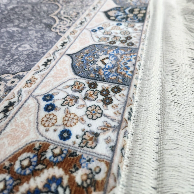 ALFOMBRA PARA LIVING PLUSH TEXTURA SUAVE ESTAMPADA CON FLECOS MEDIDA 120X160CM - 4