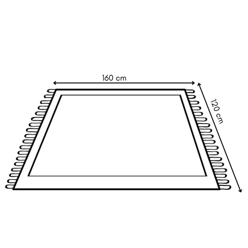 ALFOMBRA PARA LIVING PLUSH TEXTURA SUAVE ESTAMPADA CON FLECOS MEDIDA 120X160CM - 6