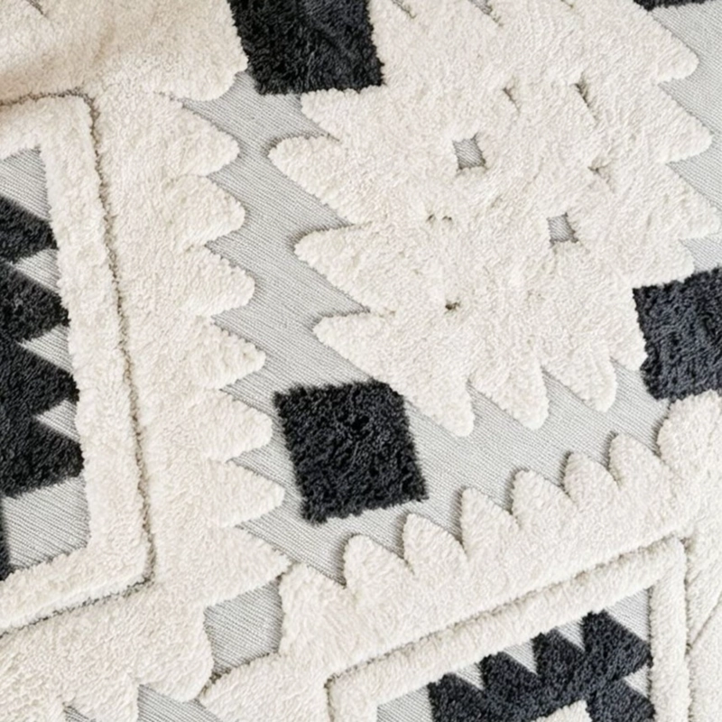 ALFOMBRAS PARA LIVING MEDIDA 200X240CM ANTIDESLIZANTE TEXTURIZADA DISEÑO CON RELIEVE - 4