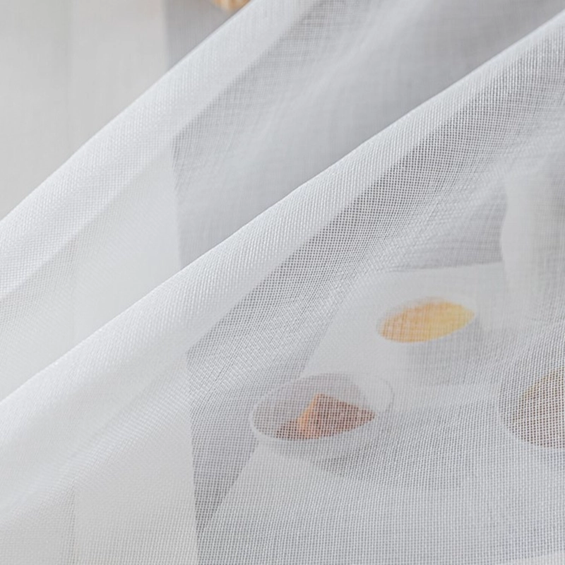 VISILLO BLANCO CON ARGOLLAS 2 CORTINAS TIPO VELO MEDIDA 140X230CM CADA PAÑO - 2