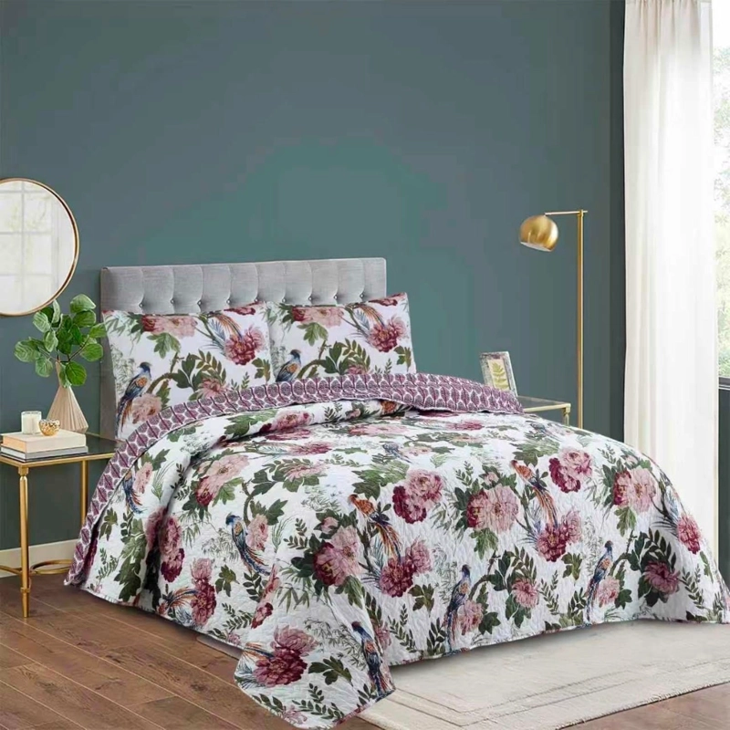 CUBRECAMA QUILT DE VERANO DE 2 PLAZAS MEDIDA 230X250CM DELGADO + 2 FUNDAS DE ALMOHADA CMV2P-GS-33 - 1