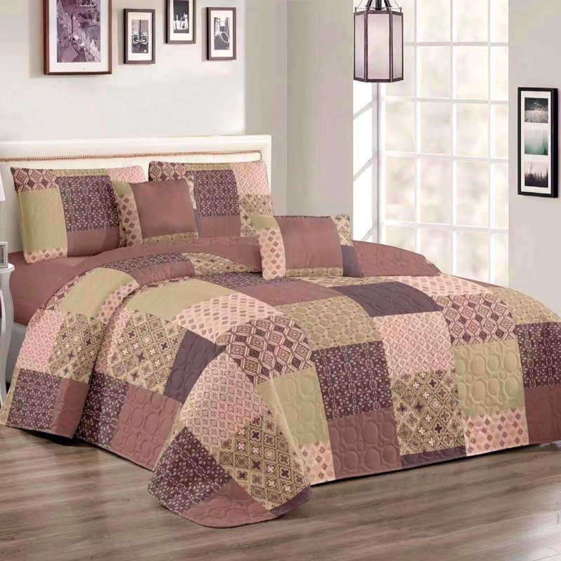 CUBRECAMA QUILT DE VERANO DE 2 PLAZAS MEDIDA 230X250CM DELGADO + 2 FUNDAS DE ALMOHADA CMV2P-GS-10 - 1