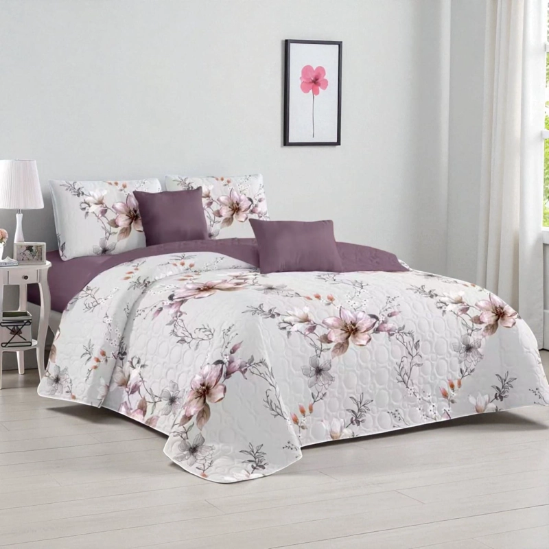 CUBRECAMA QUILT DE VERANO DE 2 PLAZAS MEDIDA 230X250CM DELGADO + 2 FUNDAS DE ALMOHADA CMV2P-GS-43 - 1