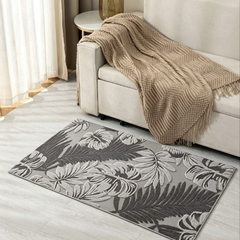 ALFOMBRA PARA LIVING TEXTURIZADA SUAVE ANTIDESLIZANTE MEDIDA 80X120CM - 1