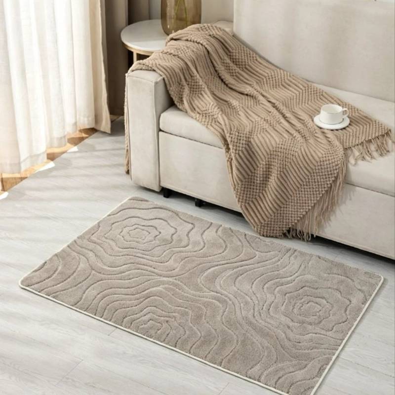 ALFOMBRA PARA LIVING TEXTURIZADA SUAVE ANTIDESLIZANTE MEDIDA 80X120CM - 1